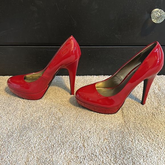 Bright Red High Heels - Picture 2 of 8